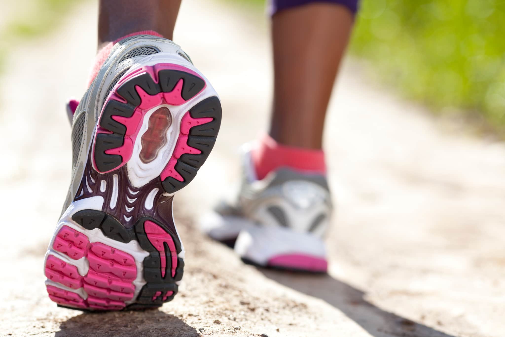 Image of sports shoes walking.