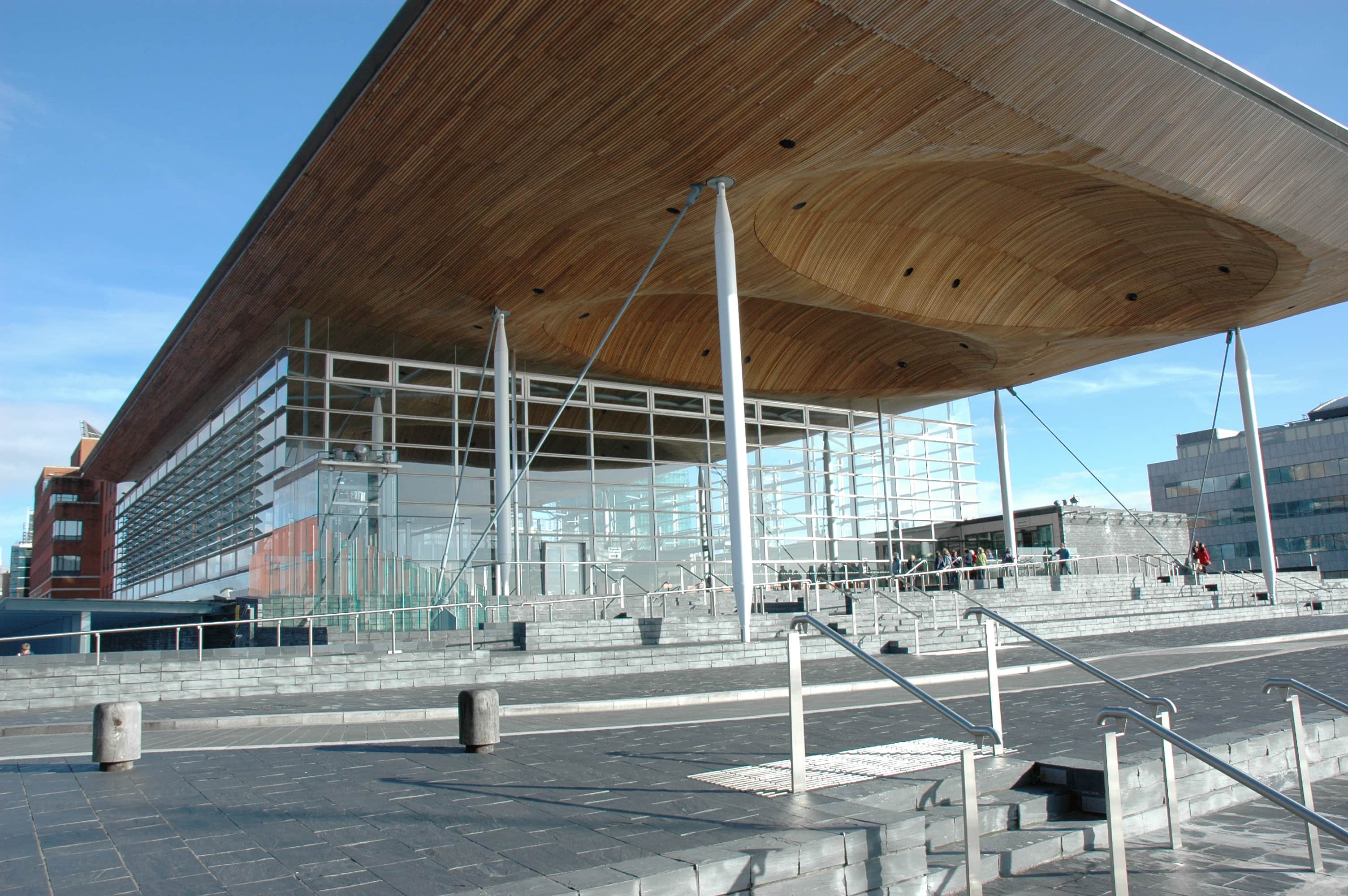 Senedd Reception building.