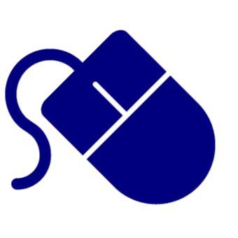 An icon of a computer cursor.