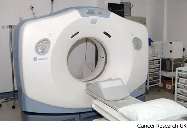 Photo of a CT scanner.