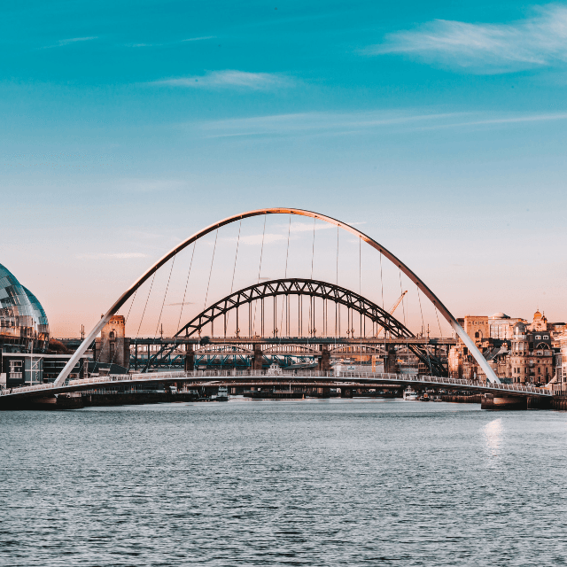 The bridge over the River Tyne.