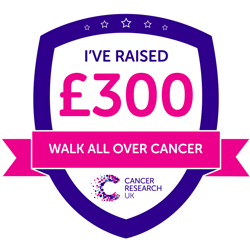 Walk All Over Cancer Milestone Badges | Cancer Research UK